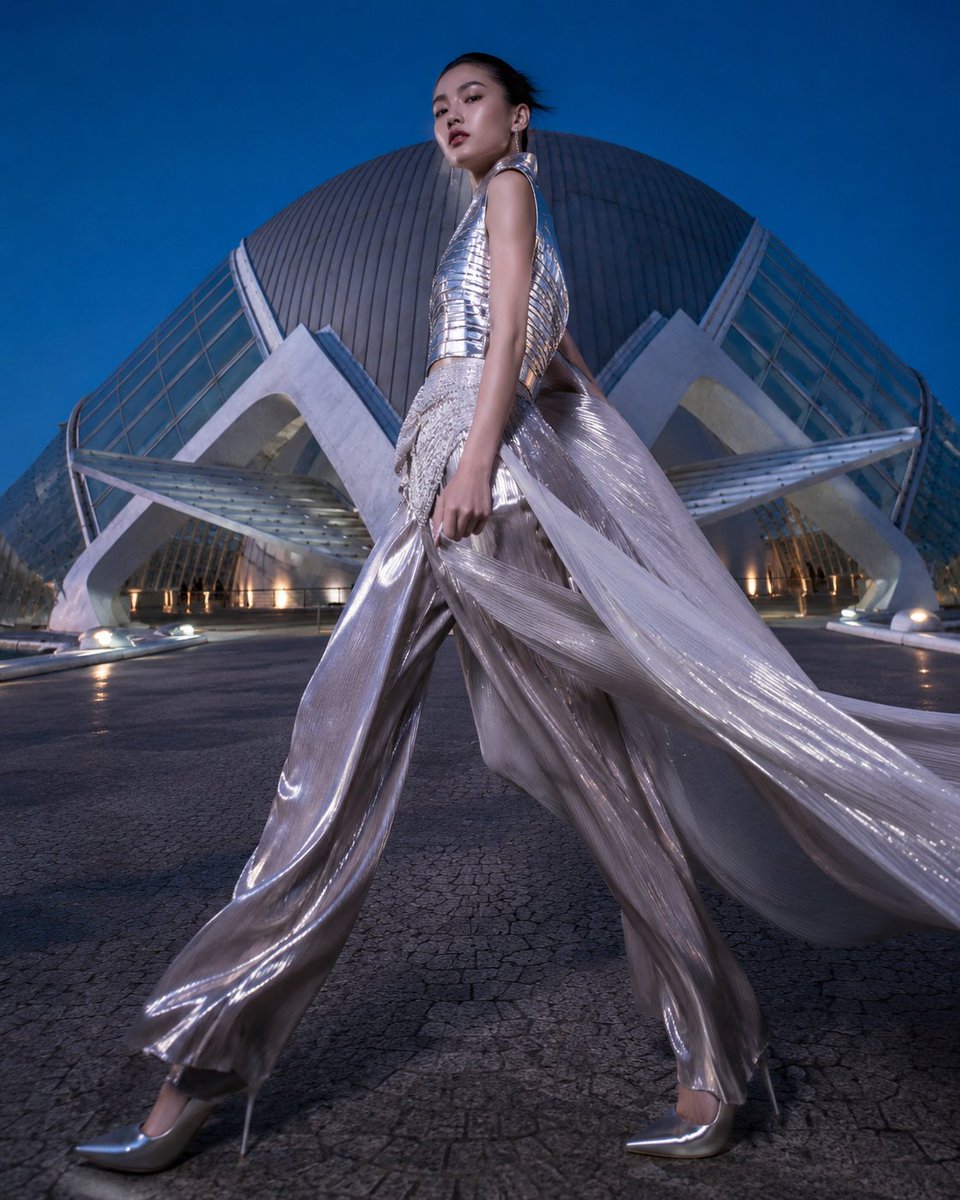 Product Marketing - Futuristic High Fashion Editorial Portrait — output 1
