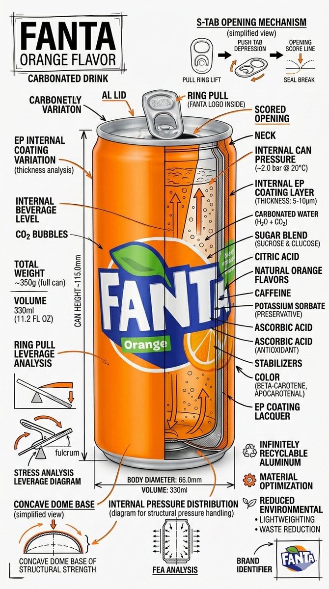 Infographic / Edu Visual - Technical Infographic Schematic for a Product/Beverage — output 1
