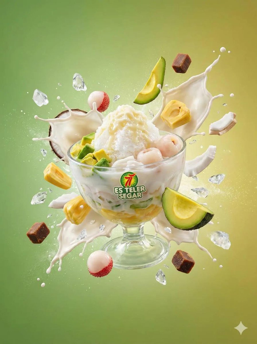 E-commerce Main Image - Tropical Dessert Product Photography with Milk Splash — output 1