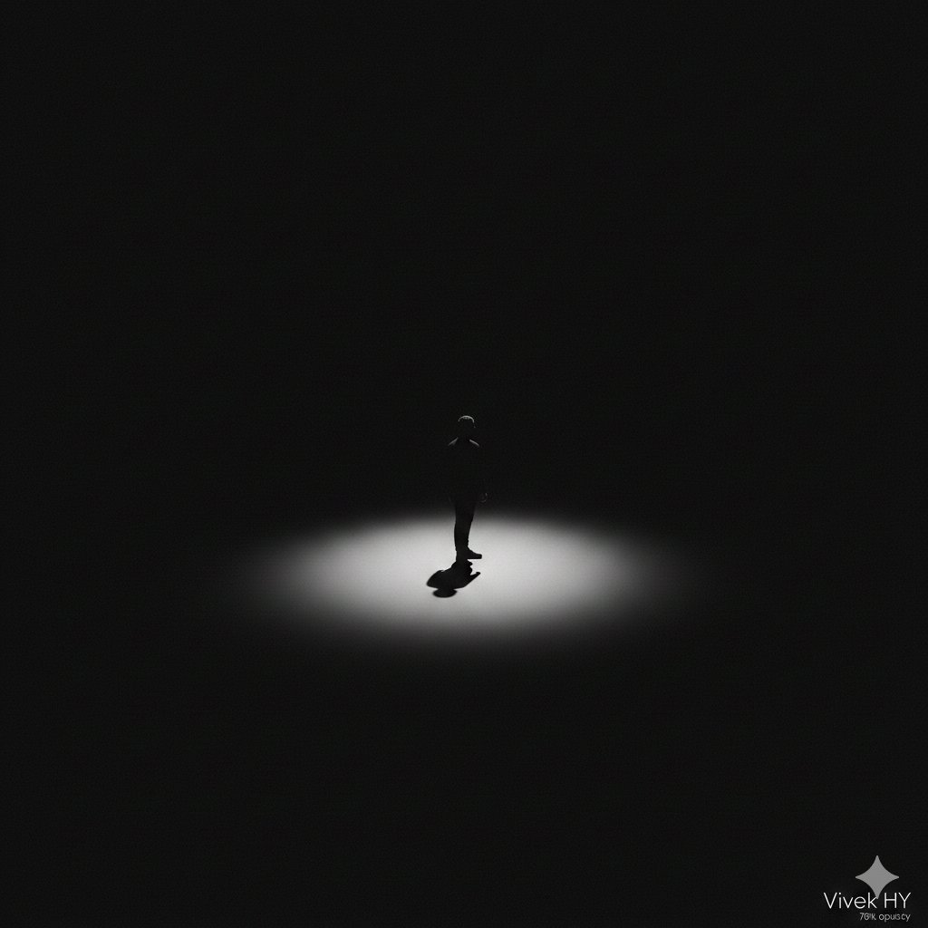 Minimal Silhouette Spotlight Prompt with Signature — output 1
