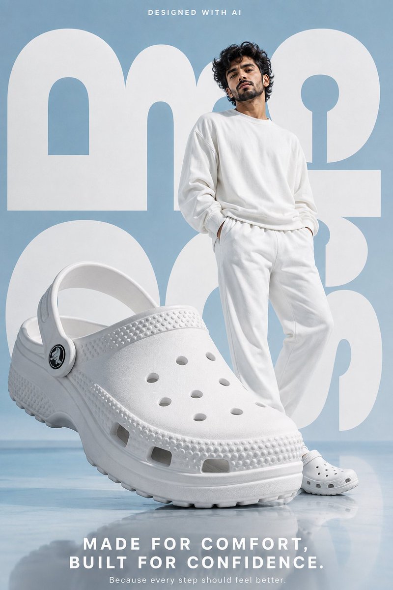 Product Marketing - High-End Fashion Clog Advertising Poster — output 1