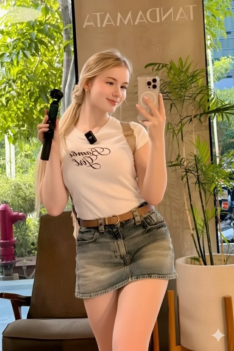 Ultra-Realistic Mirror Selfie in a Café — output 1