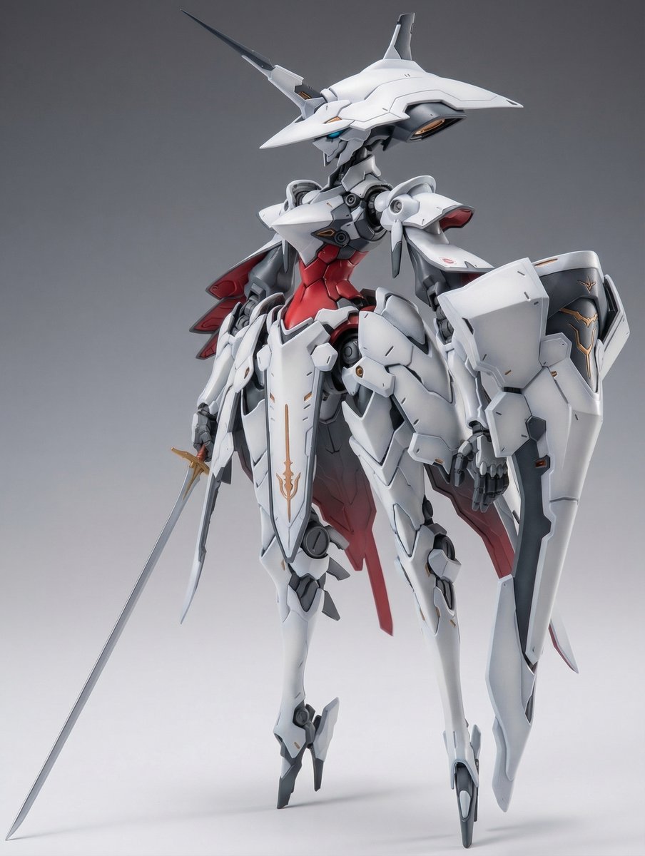 Product Marketing - Full Armor Mecha Girl Concept Art — output 1