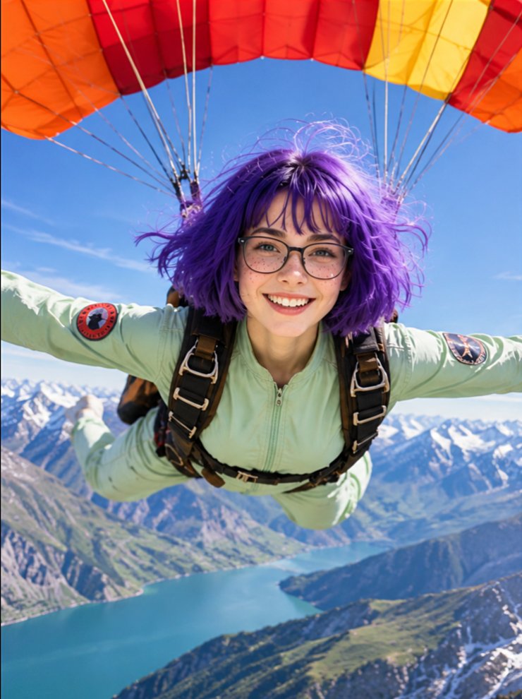 Social Media Post - Alpine Skydiving Fashion Adventure — output 1