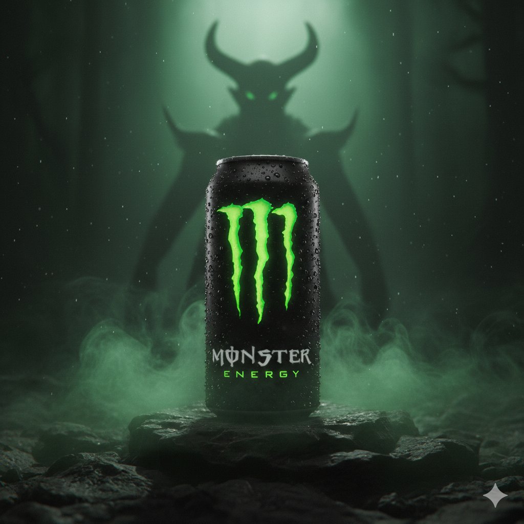 Dark Fantasy Product Shot of Monster Energy Drink — output 1