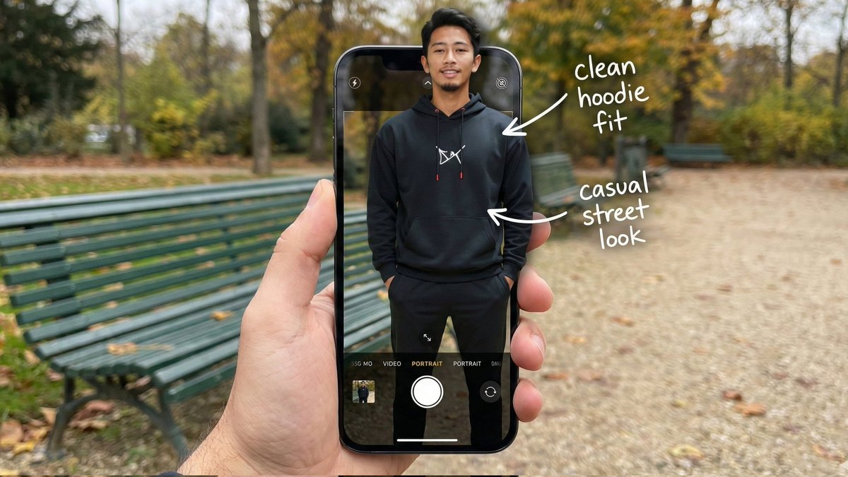 Hyper-Realistic POV Smartphone Pop-out Illusion in a Park — output 1