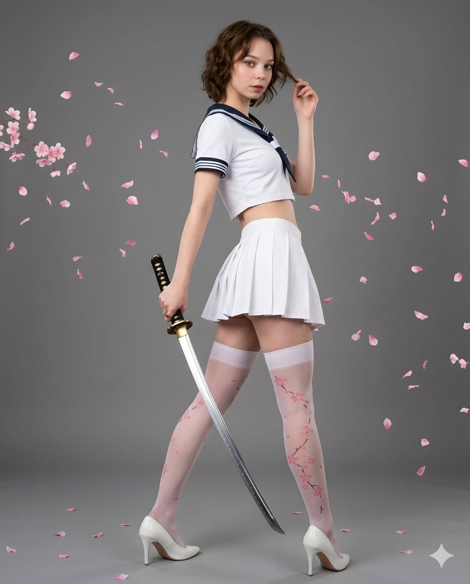 Game Asset - Samurai Style Sailor Fashion Portrait — output 1