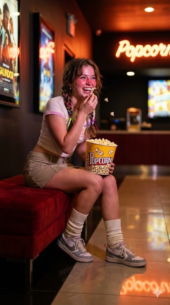 YouTube Thumbnail - Candid Night Snapshot in a Retro Cinema Lobby — output 1