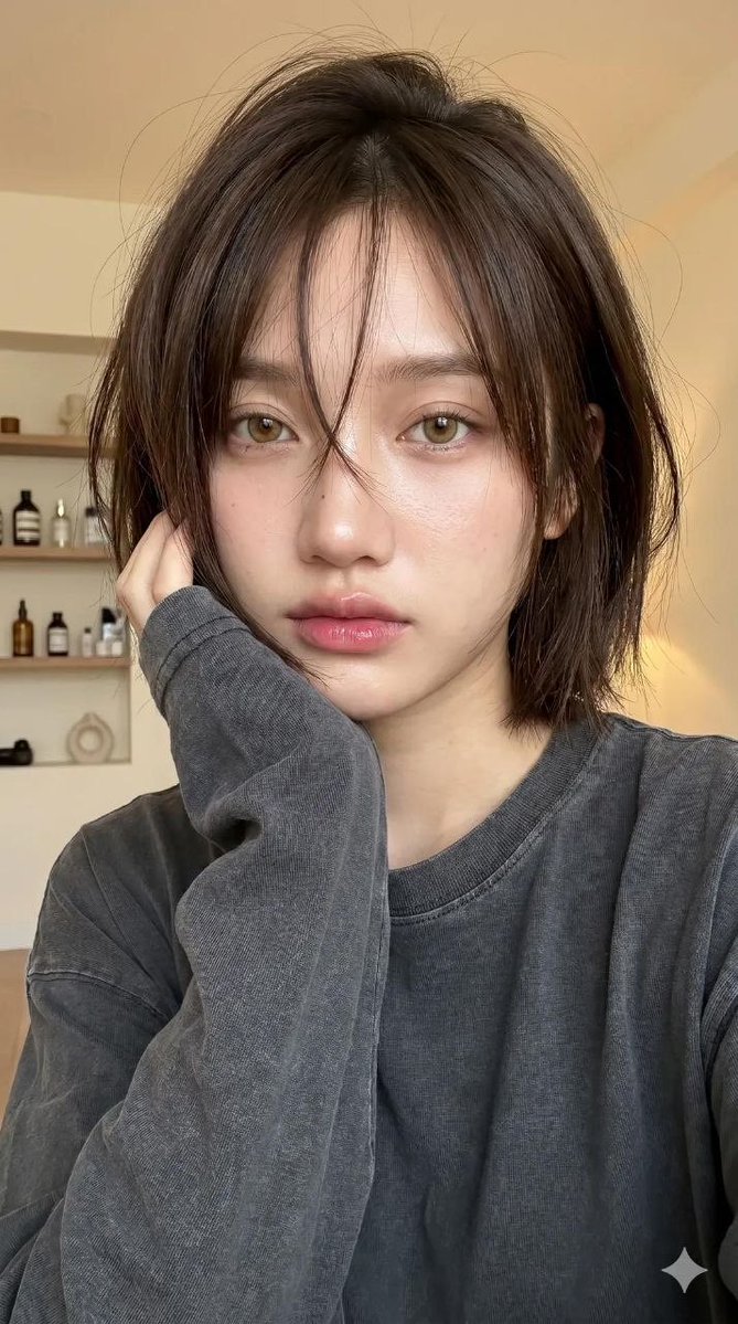 Profile / Avatar - Candid Bob Haircut Lifestyle Portrait — output 1