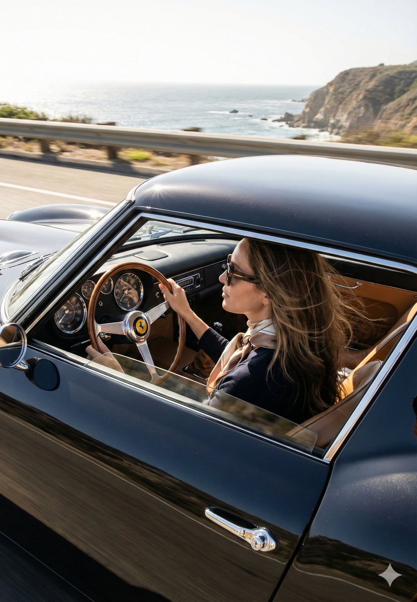 Cinematic Coastal Drive Portrait — output 1