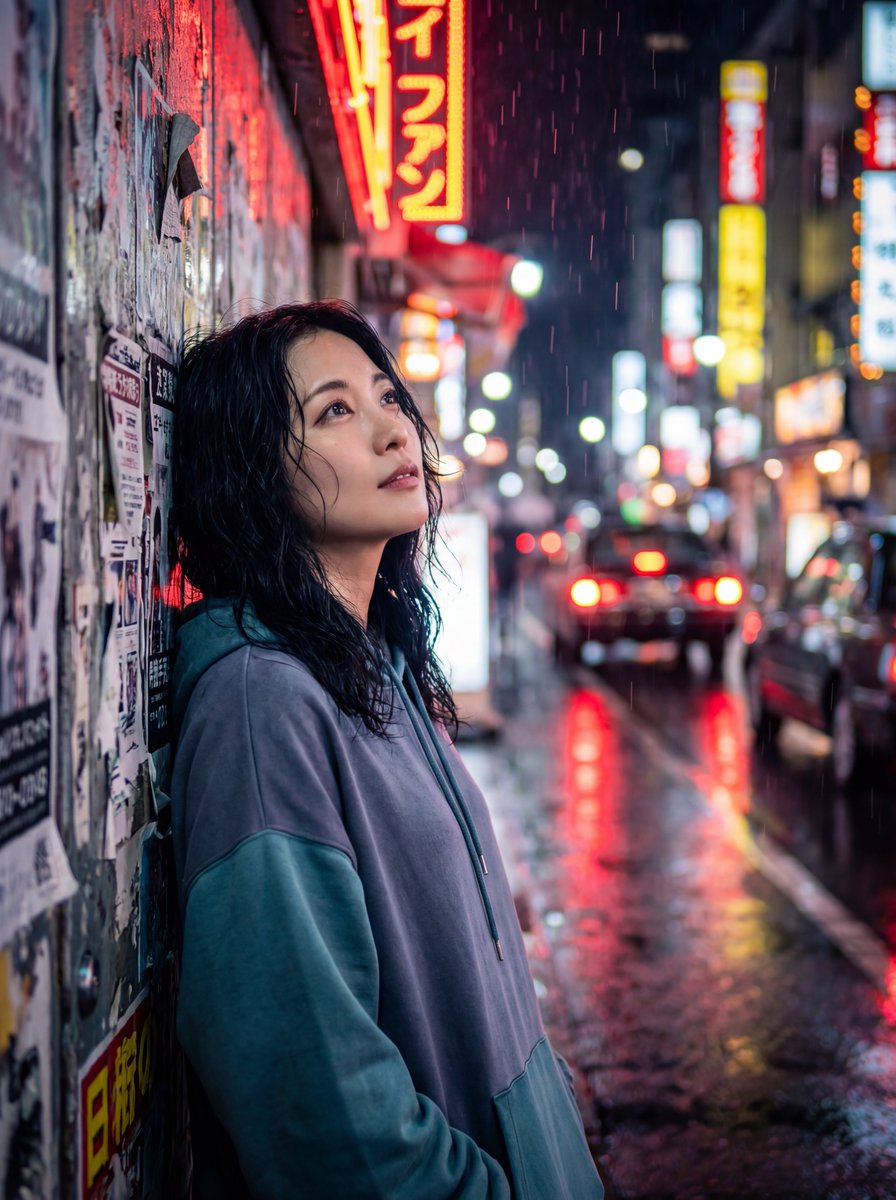 Neon City Night Portrait Prompt — output 1