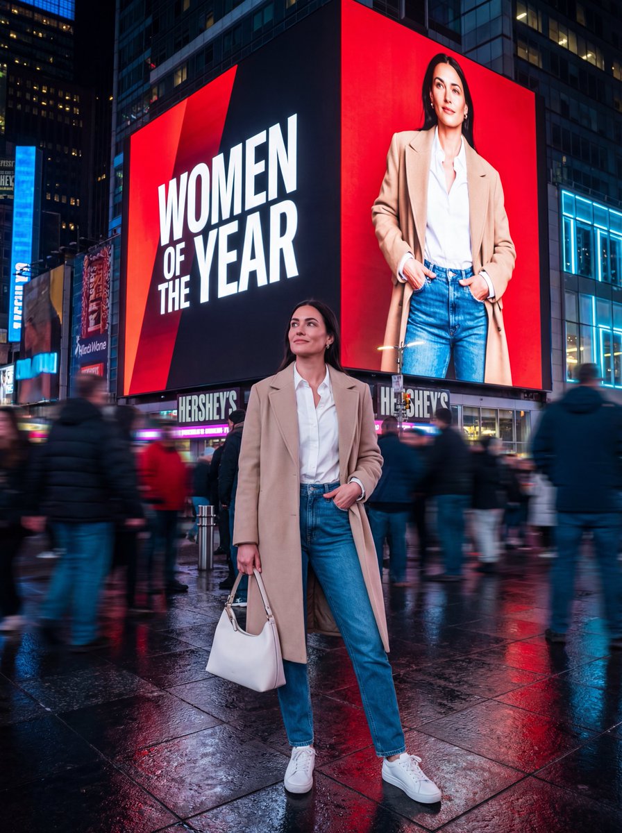 Hyper-Realistic Street Photography Portrait in Times Square — output 1
