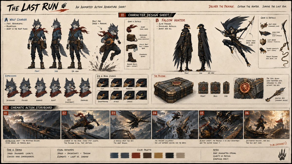 Comic / Storyboard - Cinematic Action Adventure Storyboard — output 1