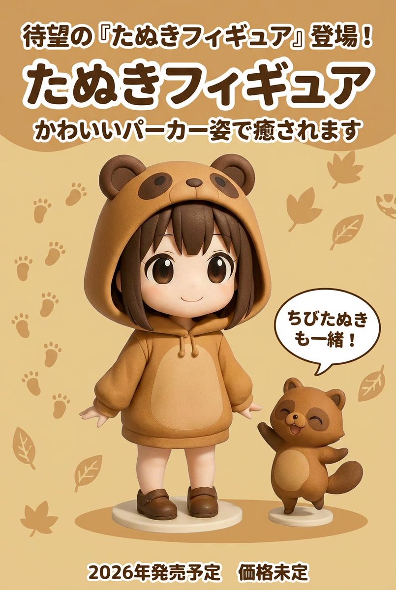 Product ad-style image for a raccoon figure — output 1