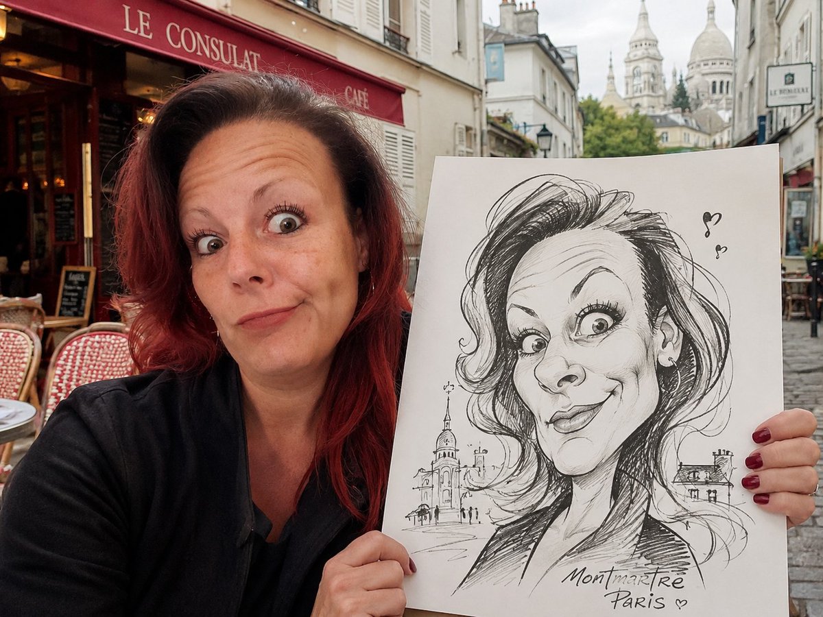 Profile / Avatar - Montmartre caricature portrait — output 1