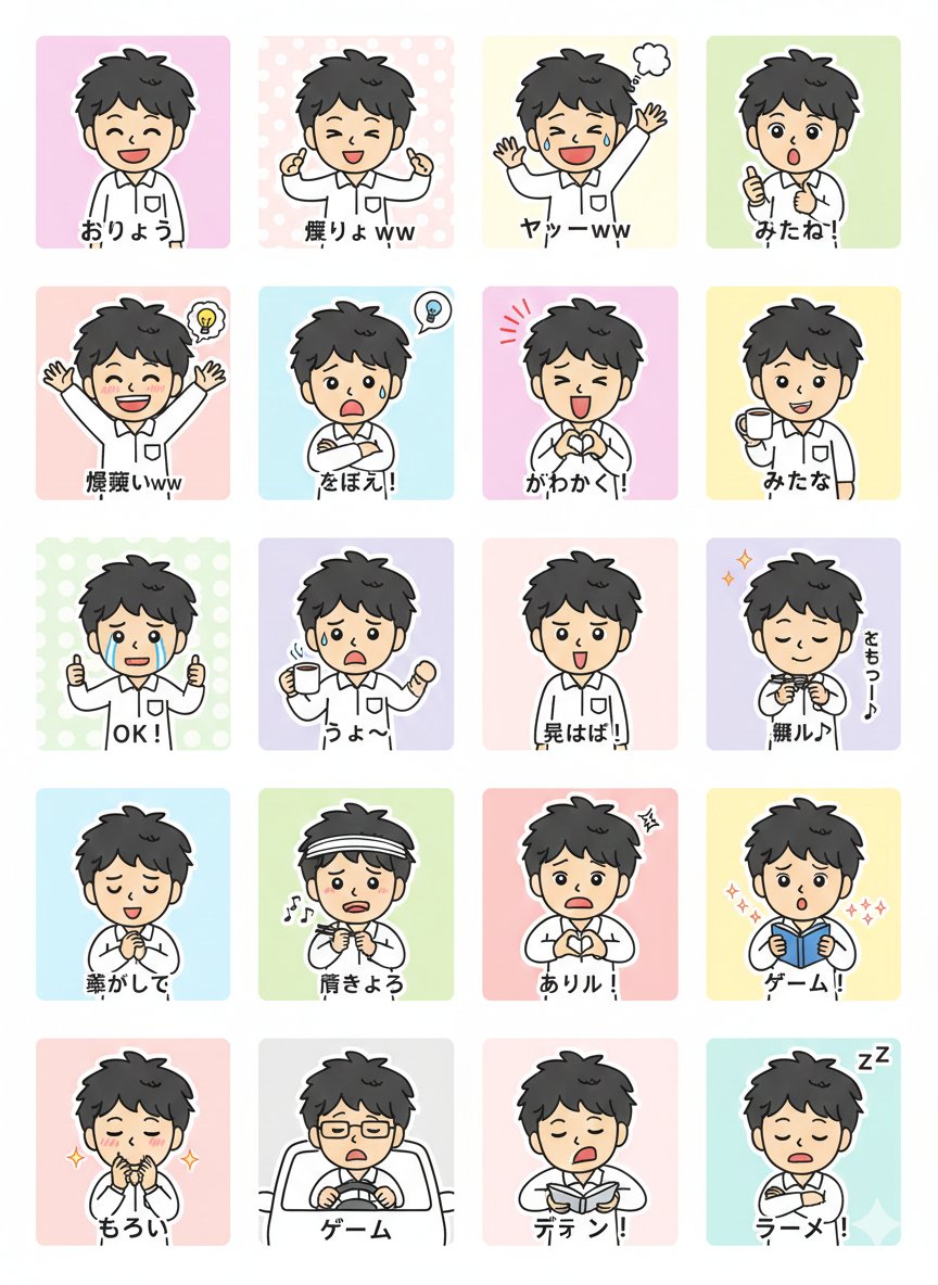 Profile / Avatar - LINE Sticker Generation Prompt — output 1
