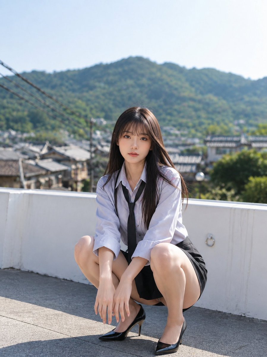 Profile / Avatar - Mountain Town Rooftop Portrait — output 1