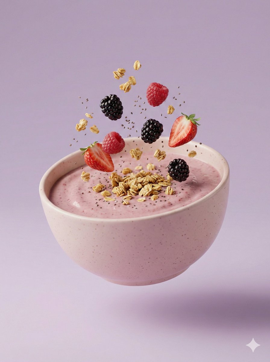 Hyper-Realistic Smoothie Bowl Advertising — output 1