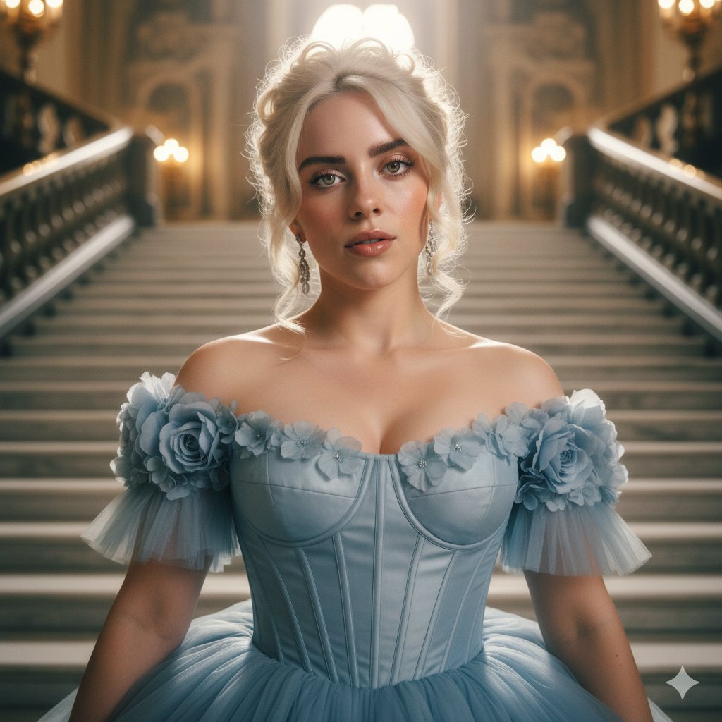 Ultra-Photorealistic Cinematic Royal Portrait of Billie Eilish — output 1