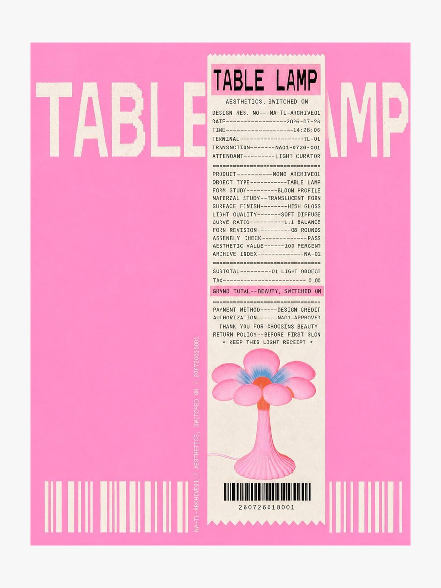 Product Marketing - Thermal Receipt Table Lamp Poster — output 1