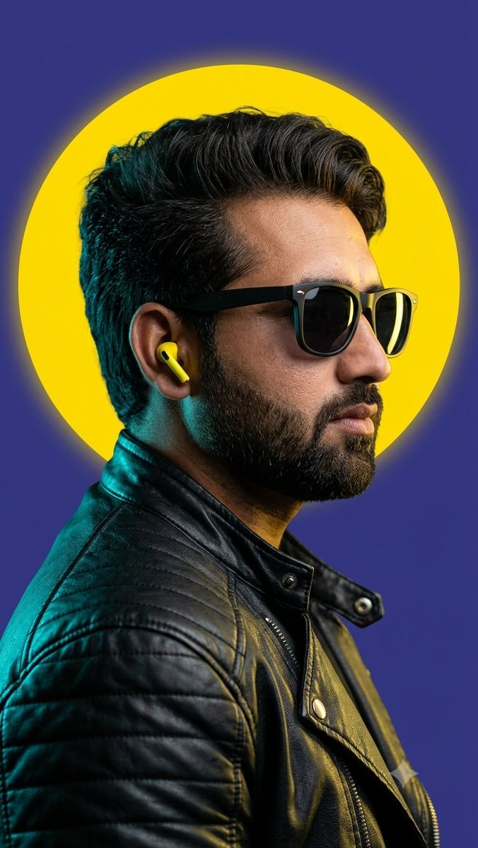 Profile / Avatar - High-Contrast Cyberpunk Studio Portrait — output 1