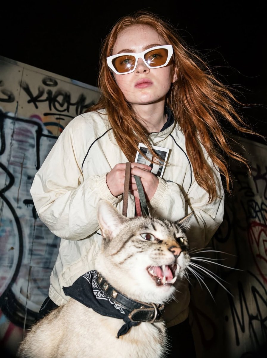 Edgy Flash Photography Portrait with Cat — output 1