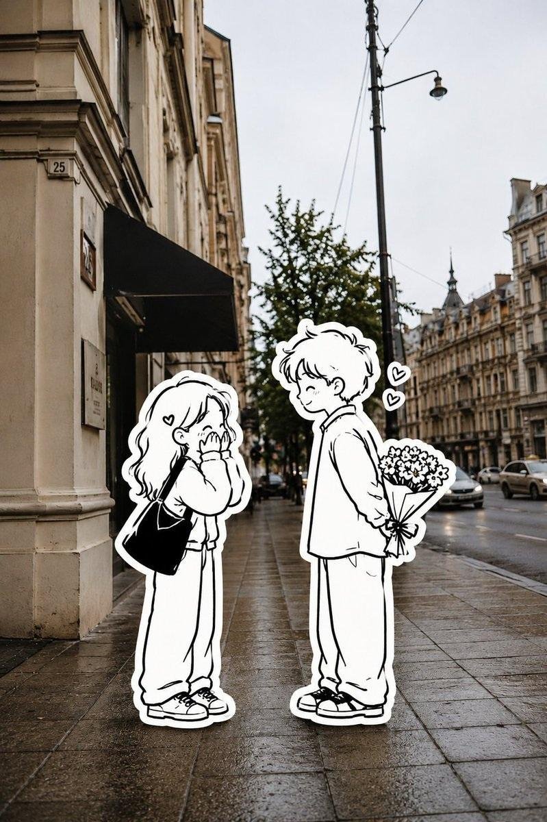 Comic / Storyboard - Hand Drawn Sticker Photo Collage — output 1