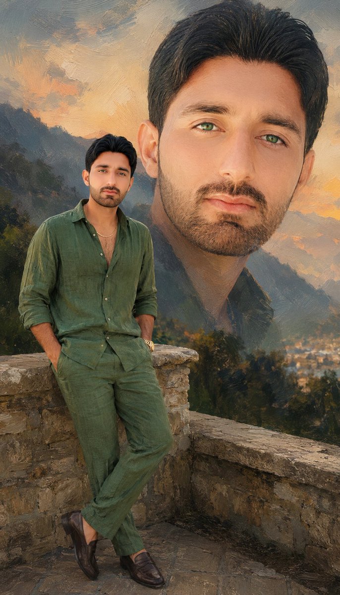 Social Media Post - South Asian Man Artistic Portrait — output 1