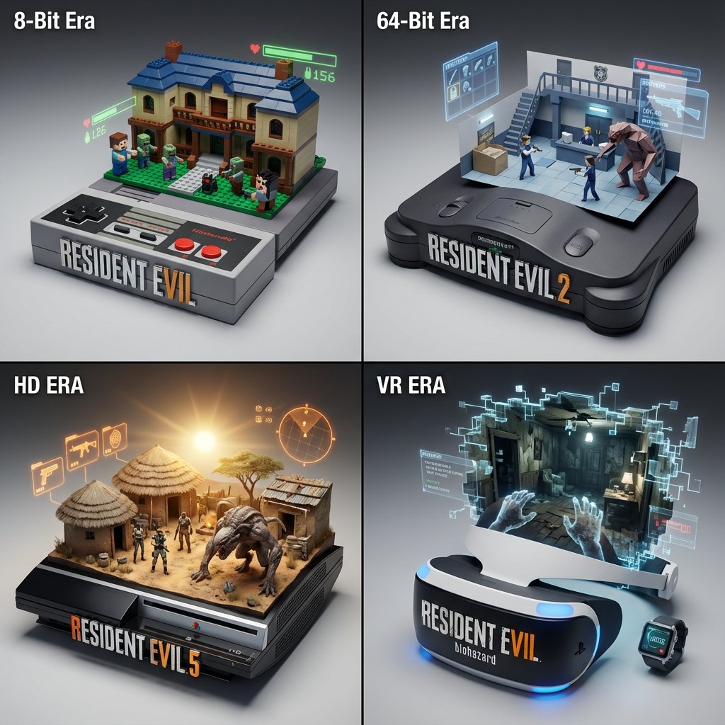 Infographic / Edu Visual - Gaming History Console Architecture Grid Template — output 1