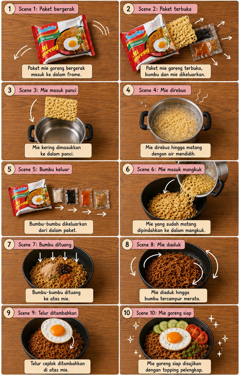 Infographic / Edu Visual - Editorial Cooking Storyboard Layout — output 1