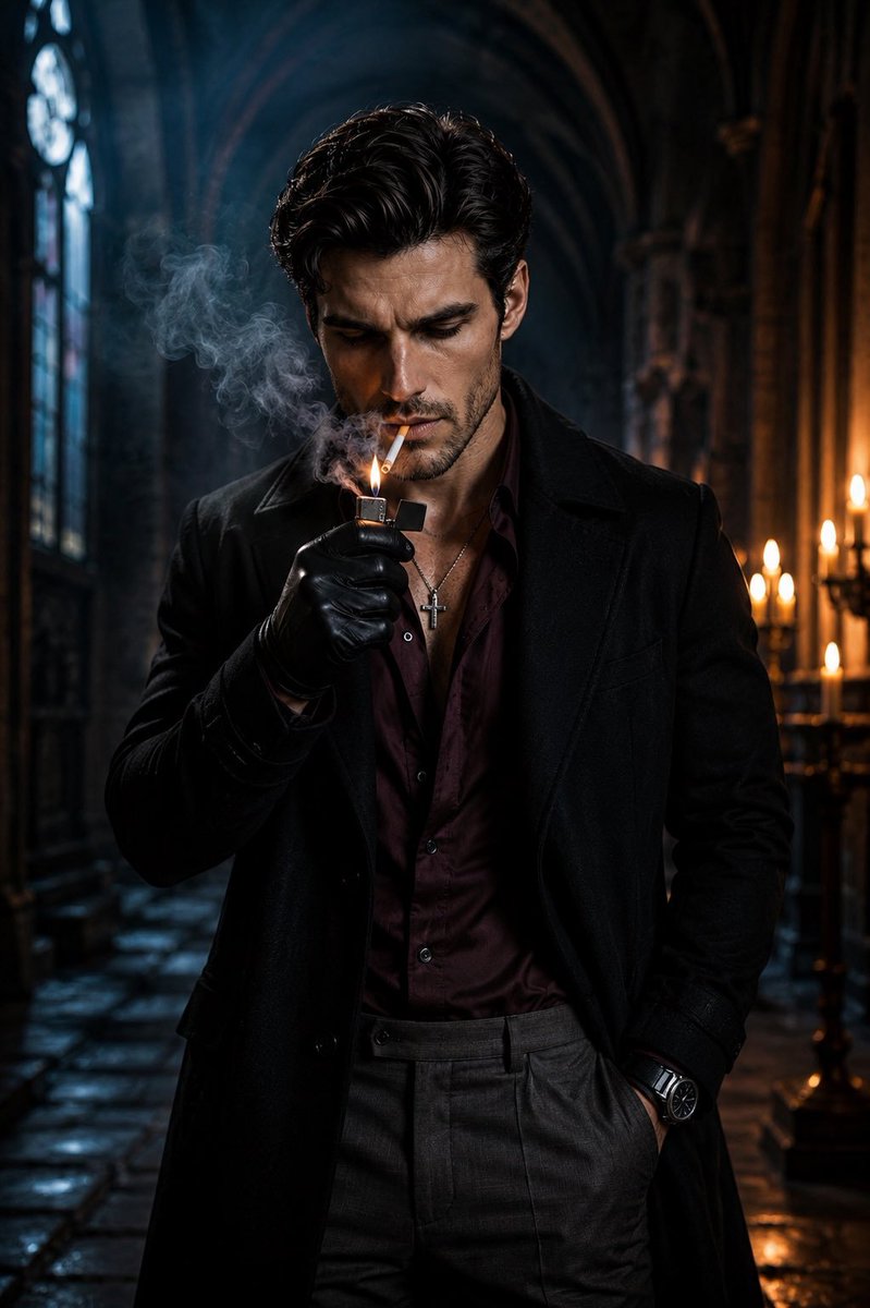 Product Marketing - Cinematic Gothic Cathedral Portrait — output 1