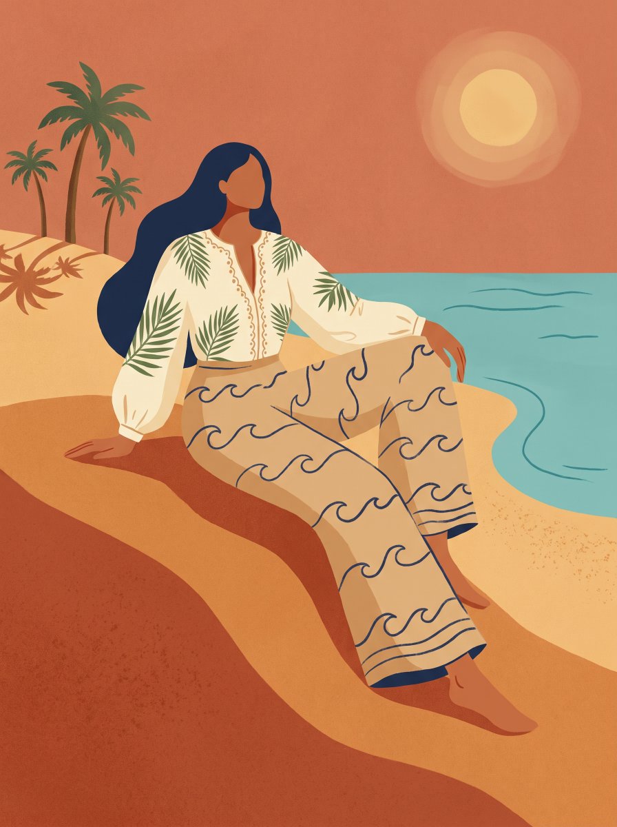 Product Marketing - Egyptian Summer Fashion Illustration — output 1