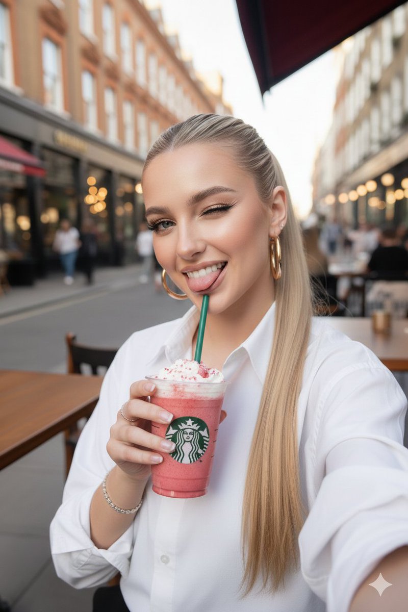 Profile / Avatar - Ultra-realistic Starbucks Selfie at Golden Hour — output 1