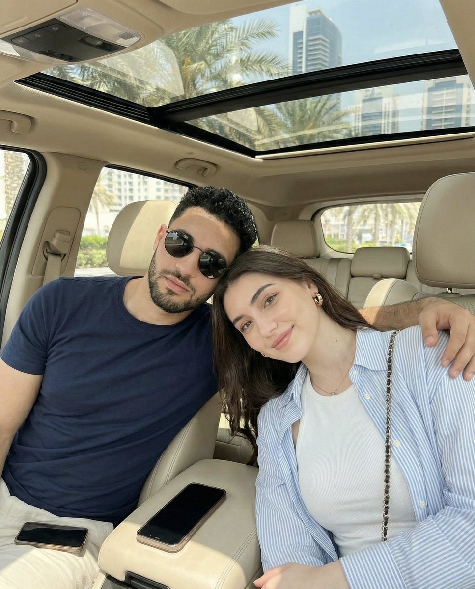 Candid Car Interior Lifestyle Photo of Couple — output 1