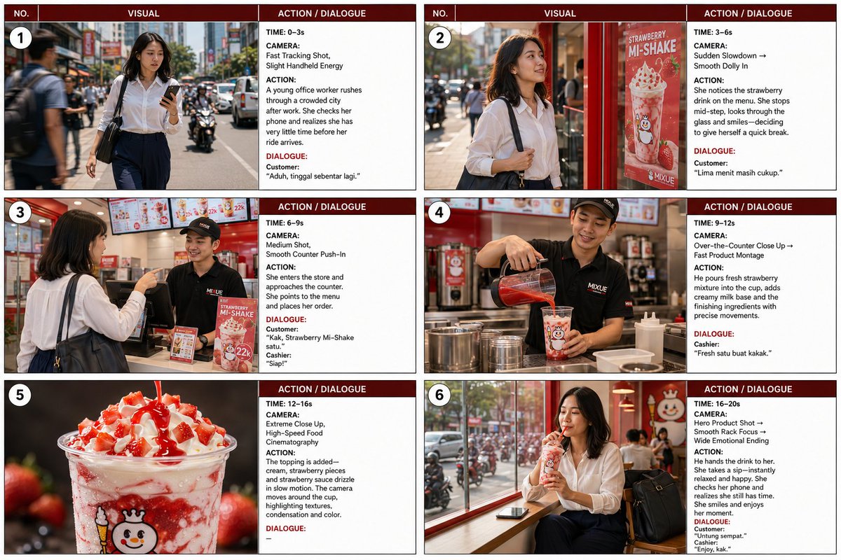 Comic / Storyboard - Commercial Storyboard Story Sheet — output 1