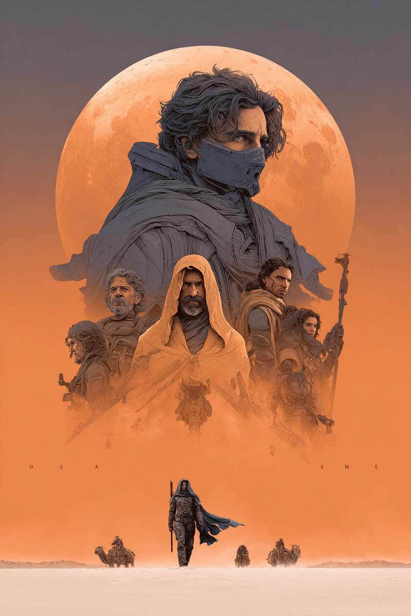 Product Marketing - Dune Poster in Moebius Style (Multi-Model Test) — output 1
