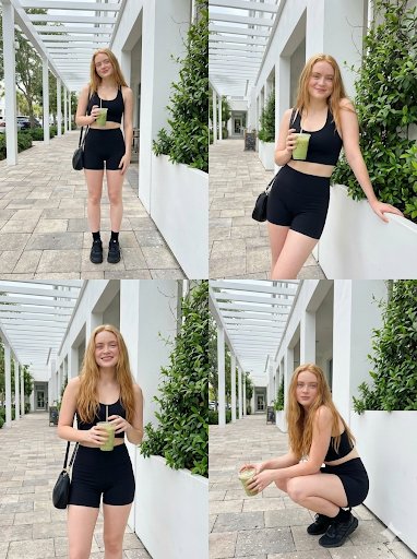 Social Media Post - 2x2 Lifestyle Fashion Collage (Sadie Sink) — output 1