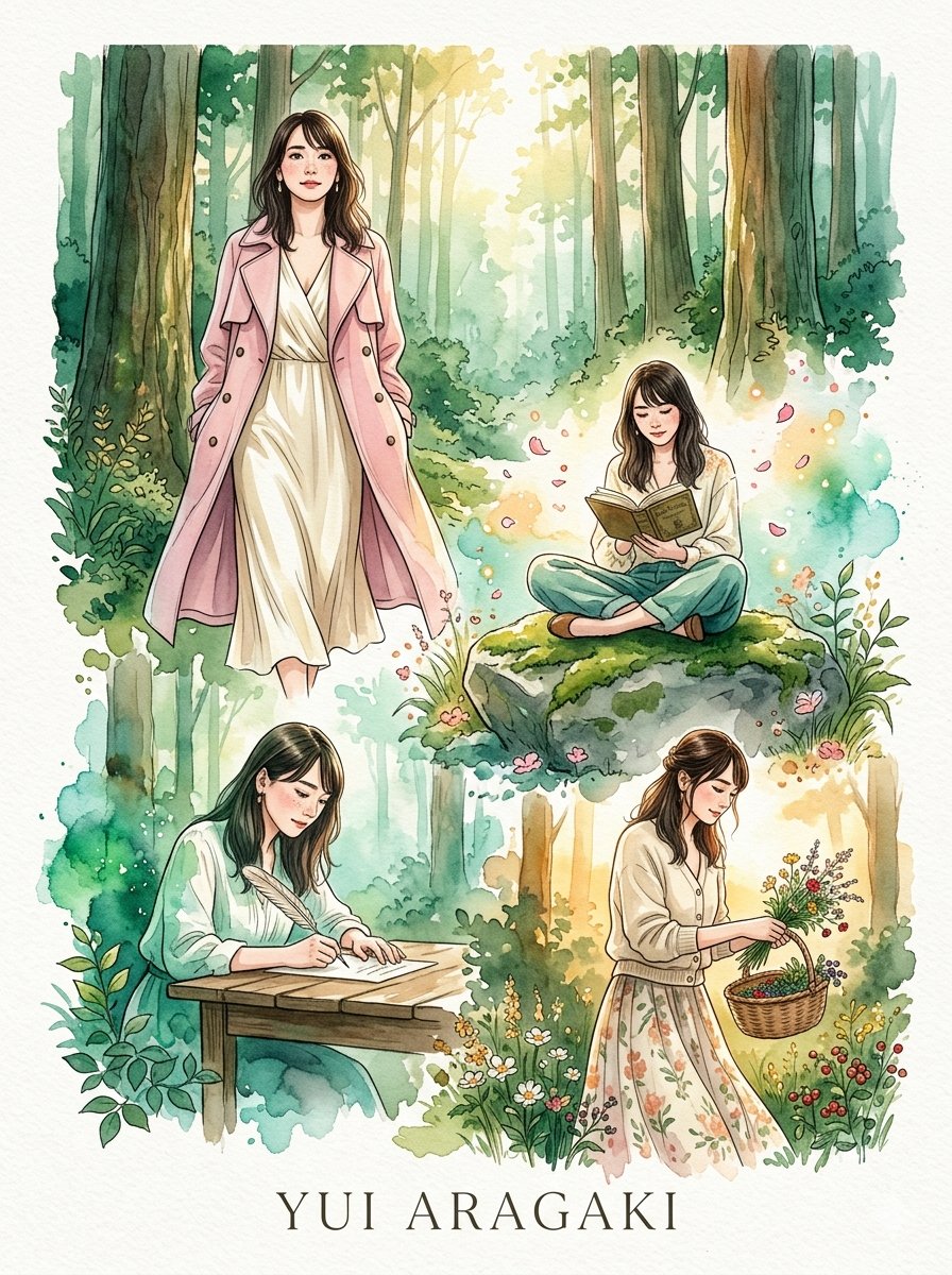 Profile / Avatar - Whimsical Japanese Watercolor Portrait — output 1