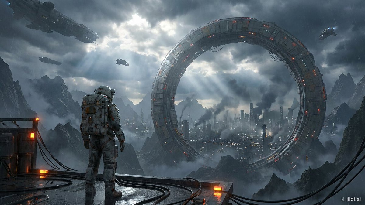 Game Asset - Futuristic Ring Megacity Concept Art — output 1