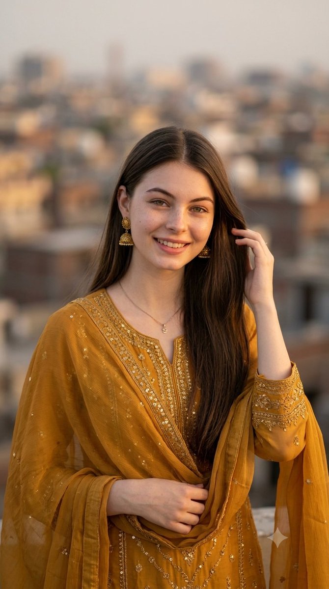 Profile / Avatar - South Asian Woman Shalwar Kameez — output 1