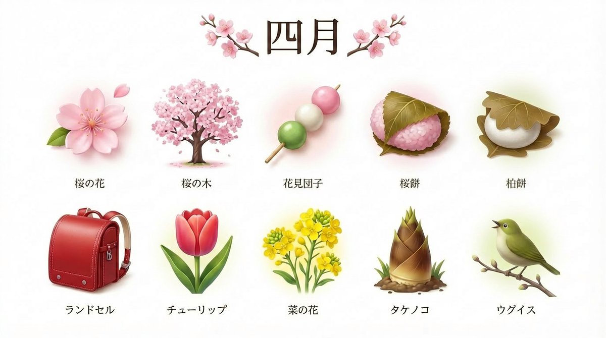 3D Icon Collection Representing Japanese Seasons — output 1