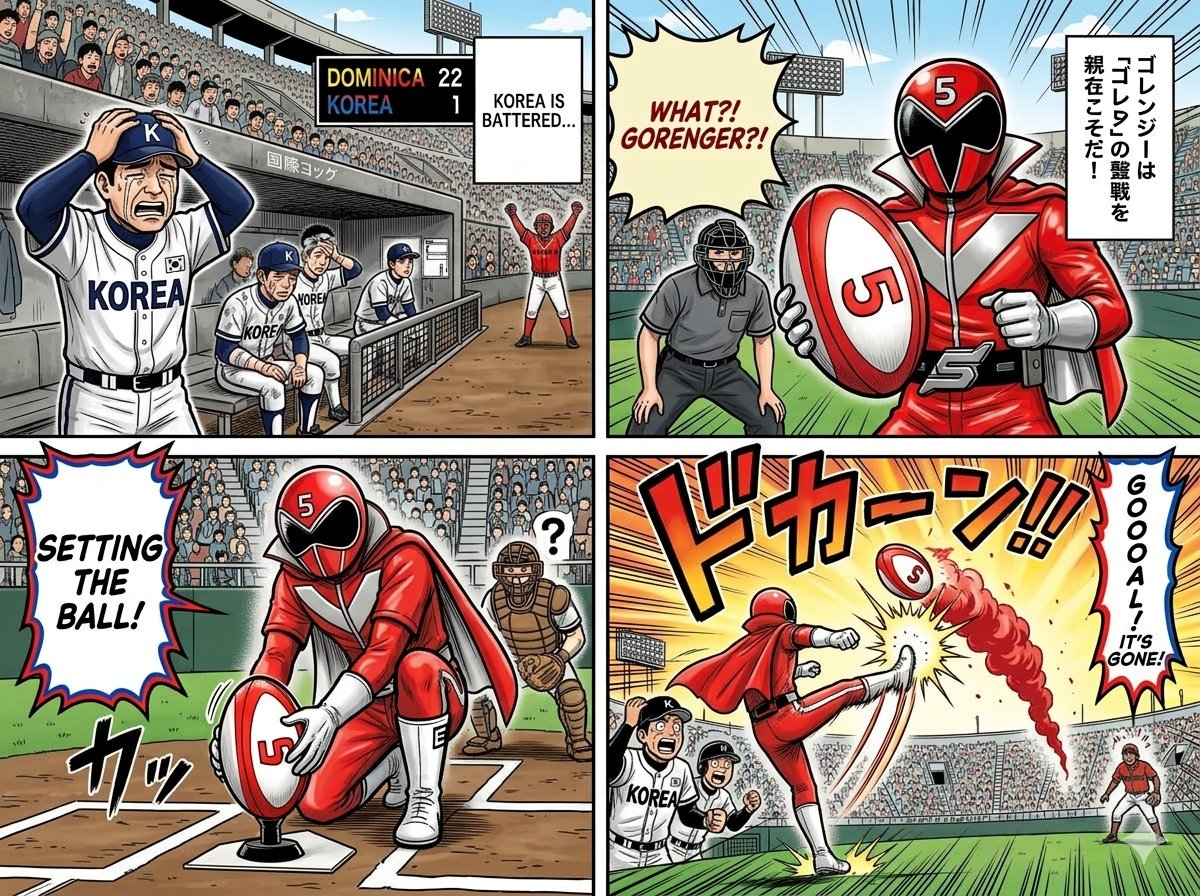 Comic / Storyboard - World Baseball Classic Scene Generation — output 1