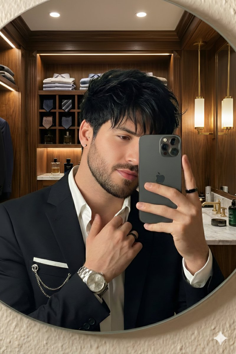 Profile / Avatar - Luxury Mirror Selfie in a Walk-in Closet — output 1