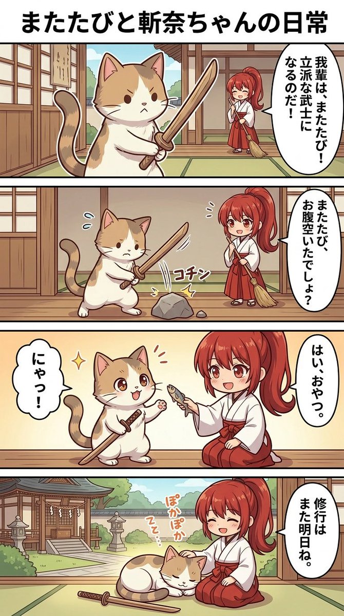 Comic / Storyboard - 4-Panel Manga Generation Prompt — output 1