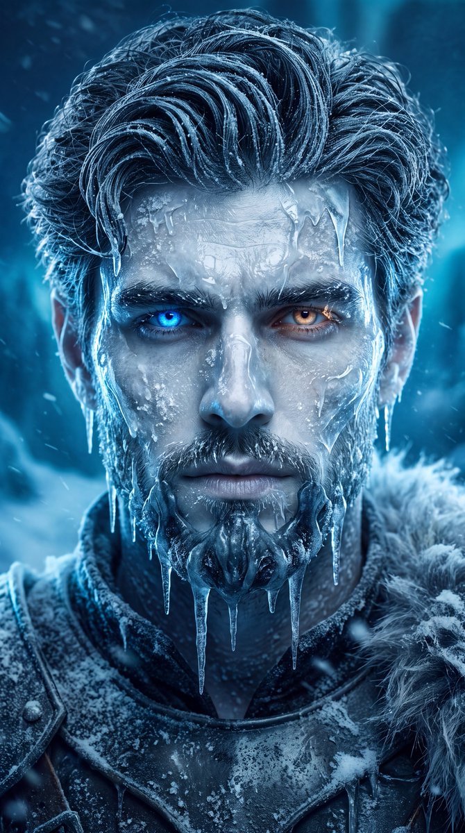 Profile / Avatar - Glacial Ice Warrior Facial Transformation — output 1