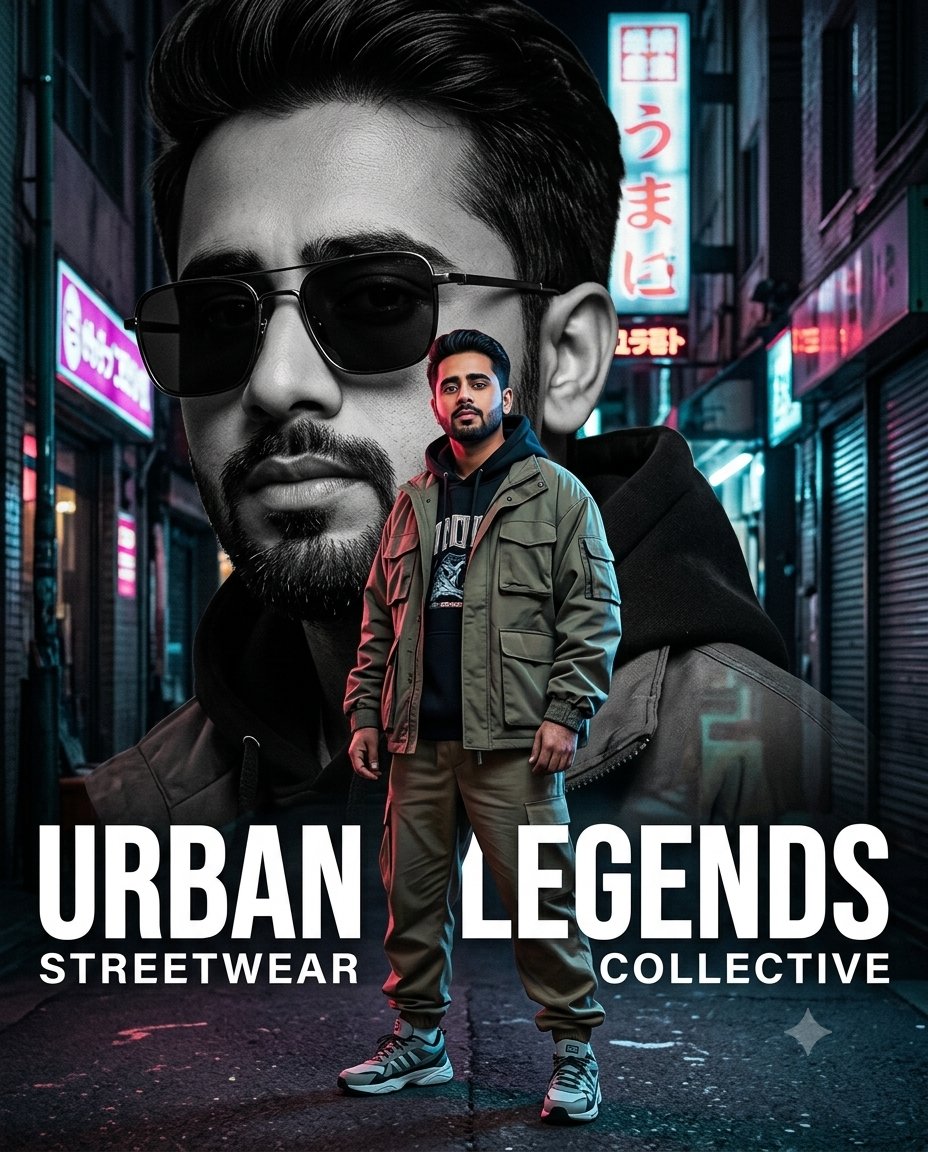 Social Media Post - Cinematic Streetwear Fashion Poster — output 1