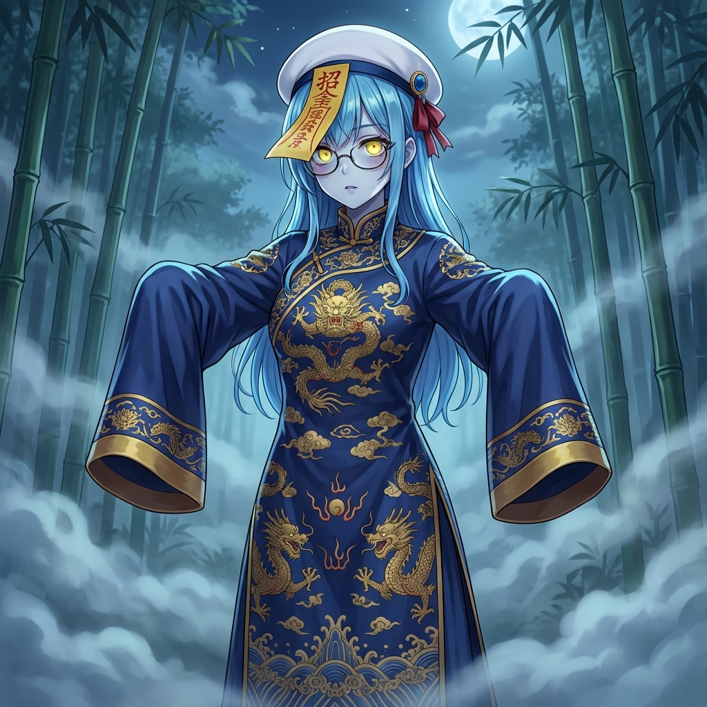 Ancient Zombie (Kyonsi) in a Bamboo Forest — output 1