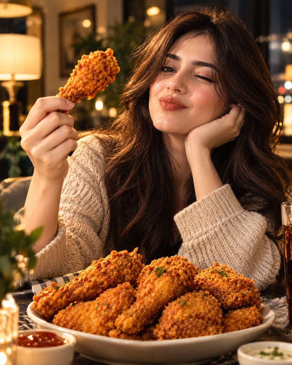 YouTube Thumbnail - Cinematic Fried Chicken Food Advertisement