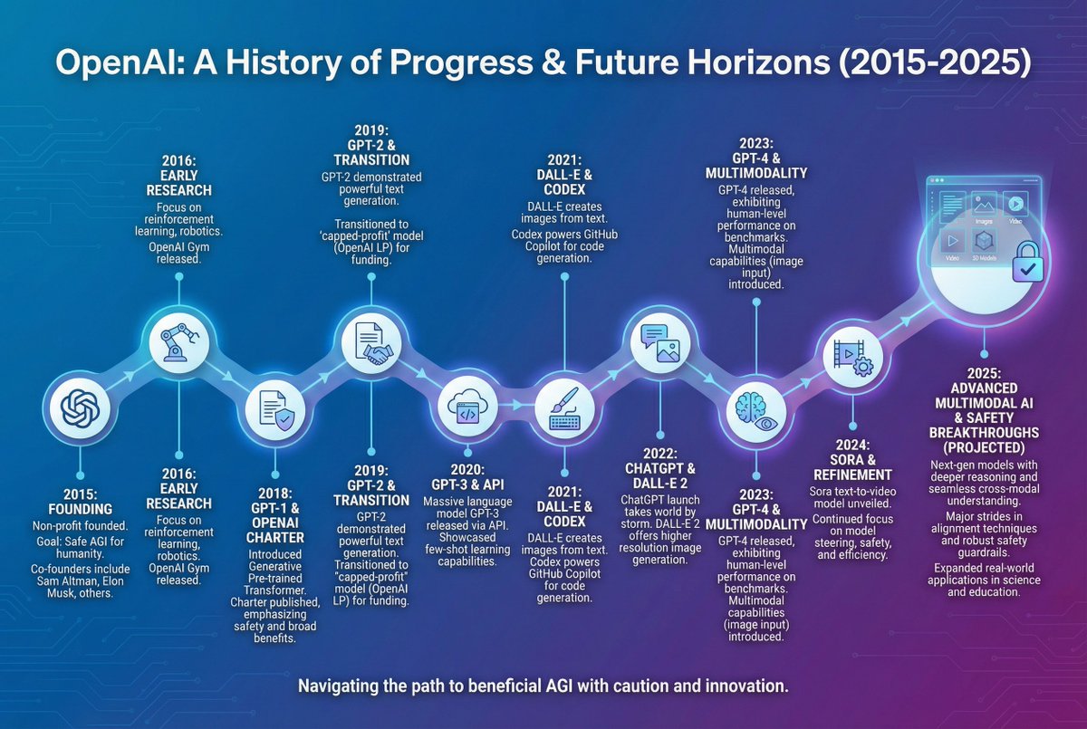 Infographic of OpenAI's History — output 1