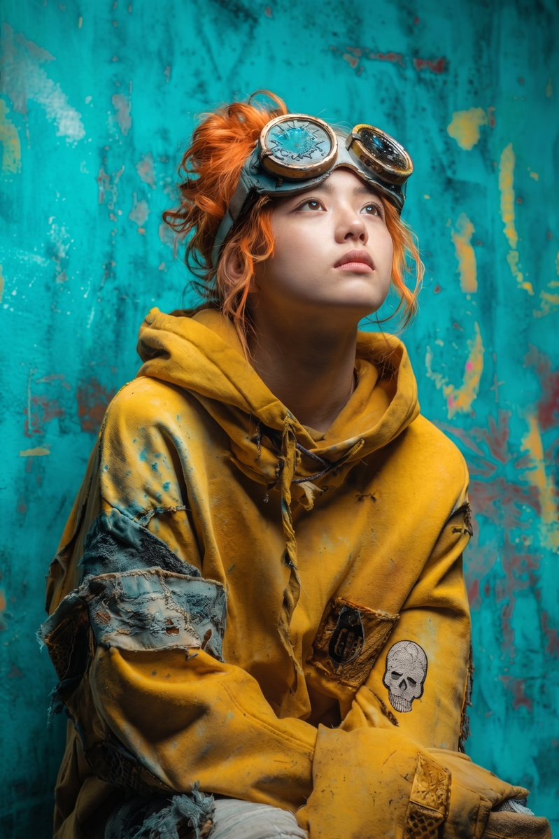 Game Asset - Post-Apocalyptic Girl with Welding Goggles — output 1